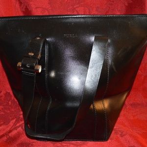 Vintage Black Furla Satchel